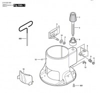 Bosch 2 610 925 360 RA 1165 Routing Table Spare Parts